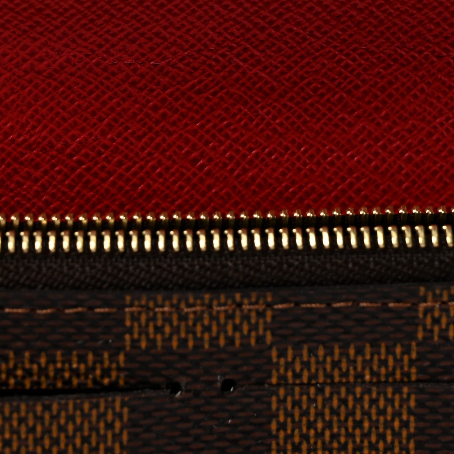 Damier Ebene Emilie Wallet Red
