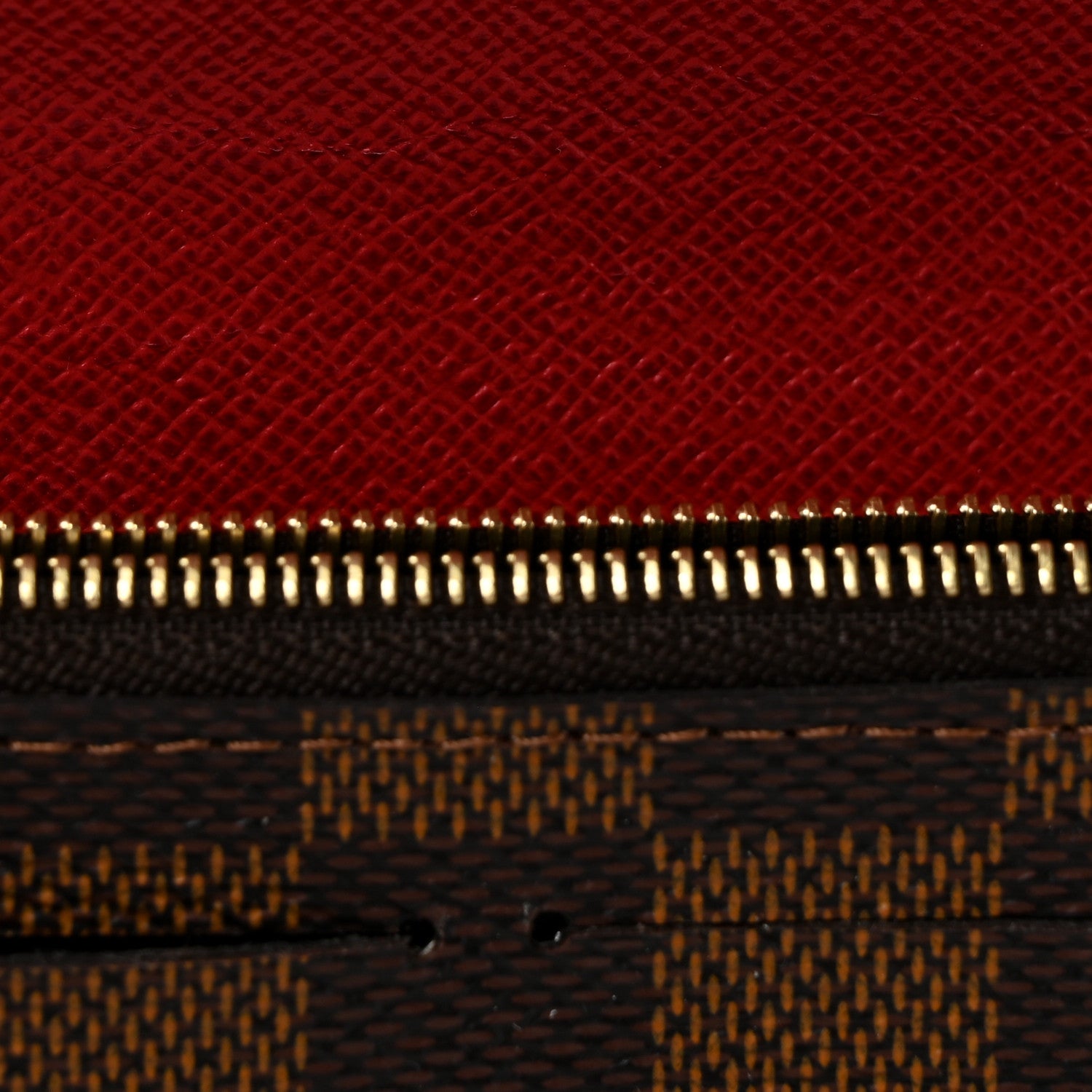 Louis Vuitton Damier Ebene Emilie Wallet Red 8 of 10