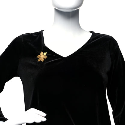 Chanel Metal Snowflake CC Brooch Gold 2 of 3