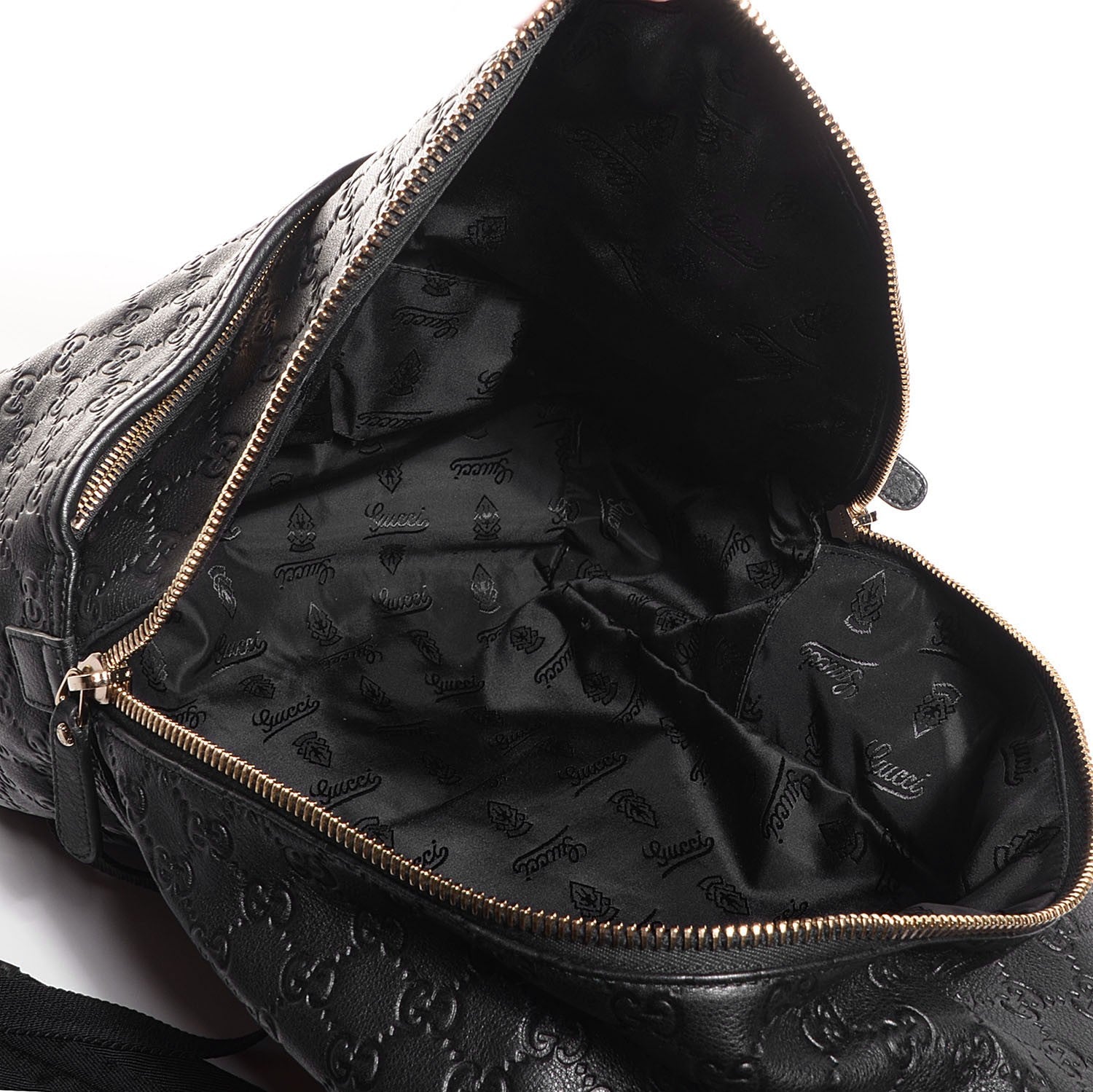 Gucci Guccissima Medium Classic Backpack Black 5 of 9