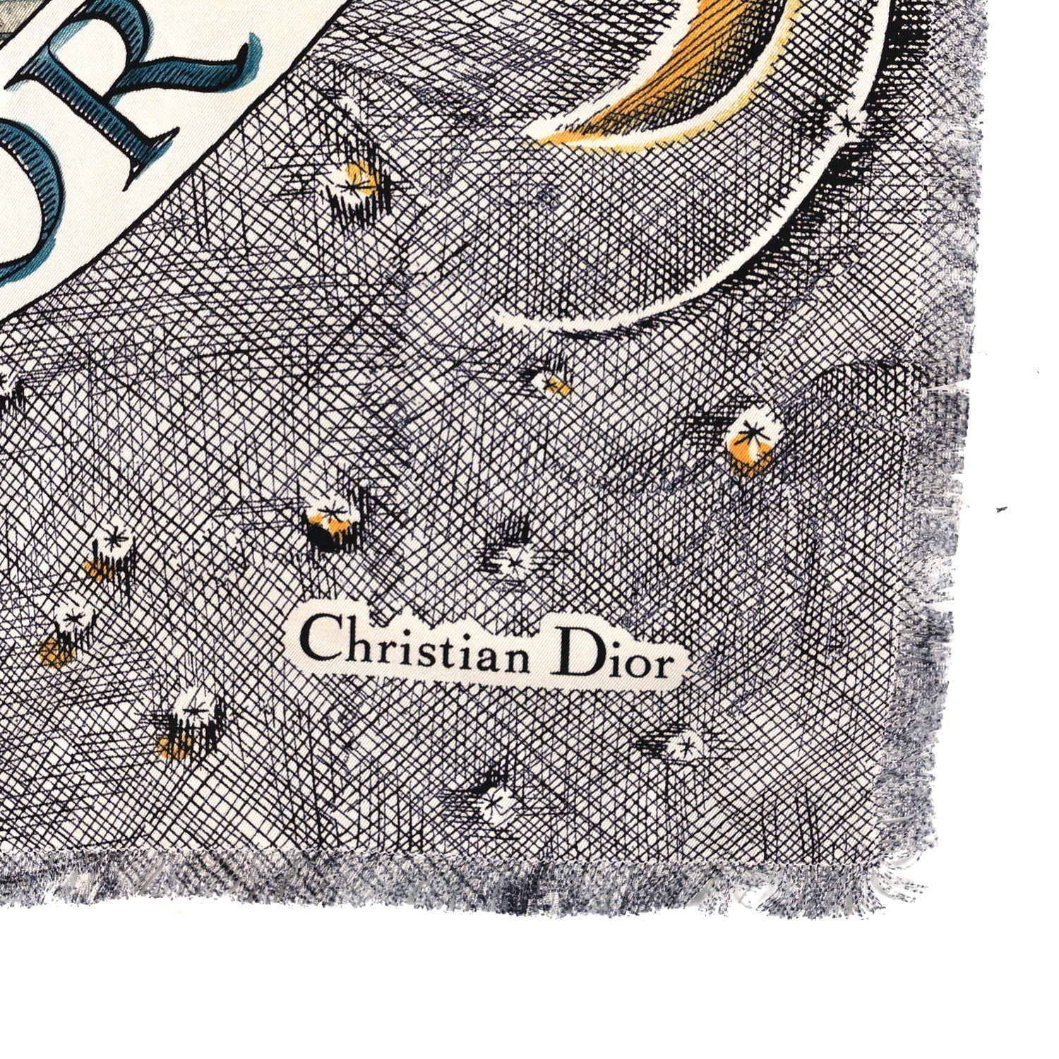 Christian Dior Silk Brutal Journey Of The Heart Square Scarf 2 of 3