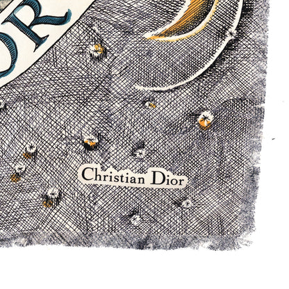 Christian Dior Silk Brutal Journey Of The Heart Square Scarf 2 of 3