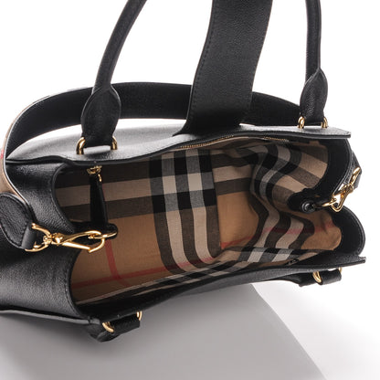 Burberry Soft Grain Calfskin Medium Buckle Tote Black 5 of 7