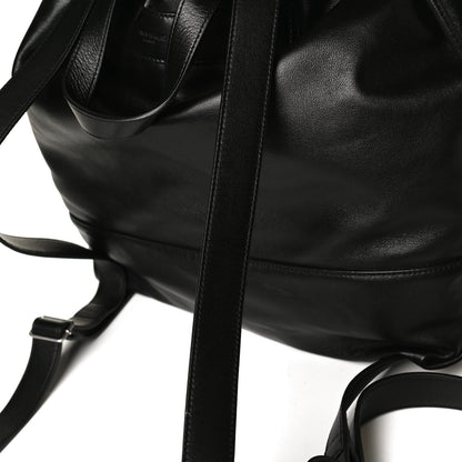 Saint Laurent Lambskin Drawstring Backpack Black 12 of 14