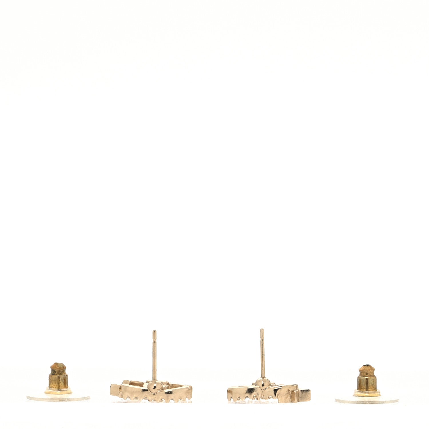 Chanel Crystal CC Starfall Earrings Gold 3 of 4