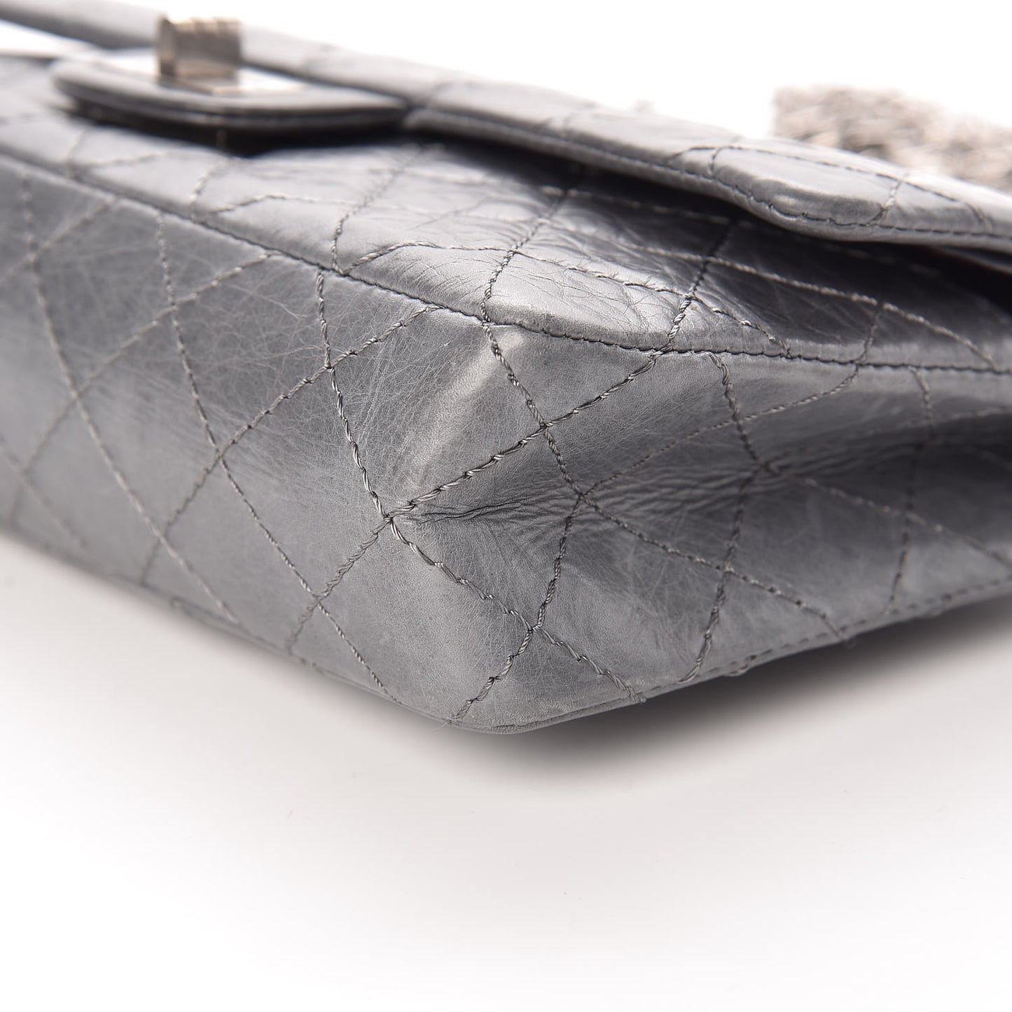 Aged Calfskin Quilted 50th Anniversary 2.55 Reissue 225 Flap Grey