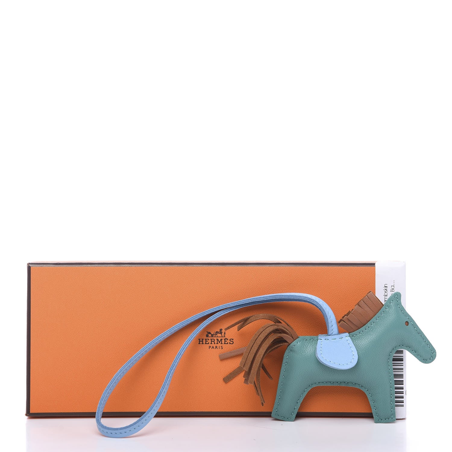 Hermes Milo Lambskin Grigri Rodeo Horse Bag Charm PM Vert Verone Gold Celeste 4 of 4
