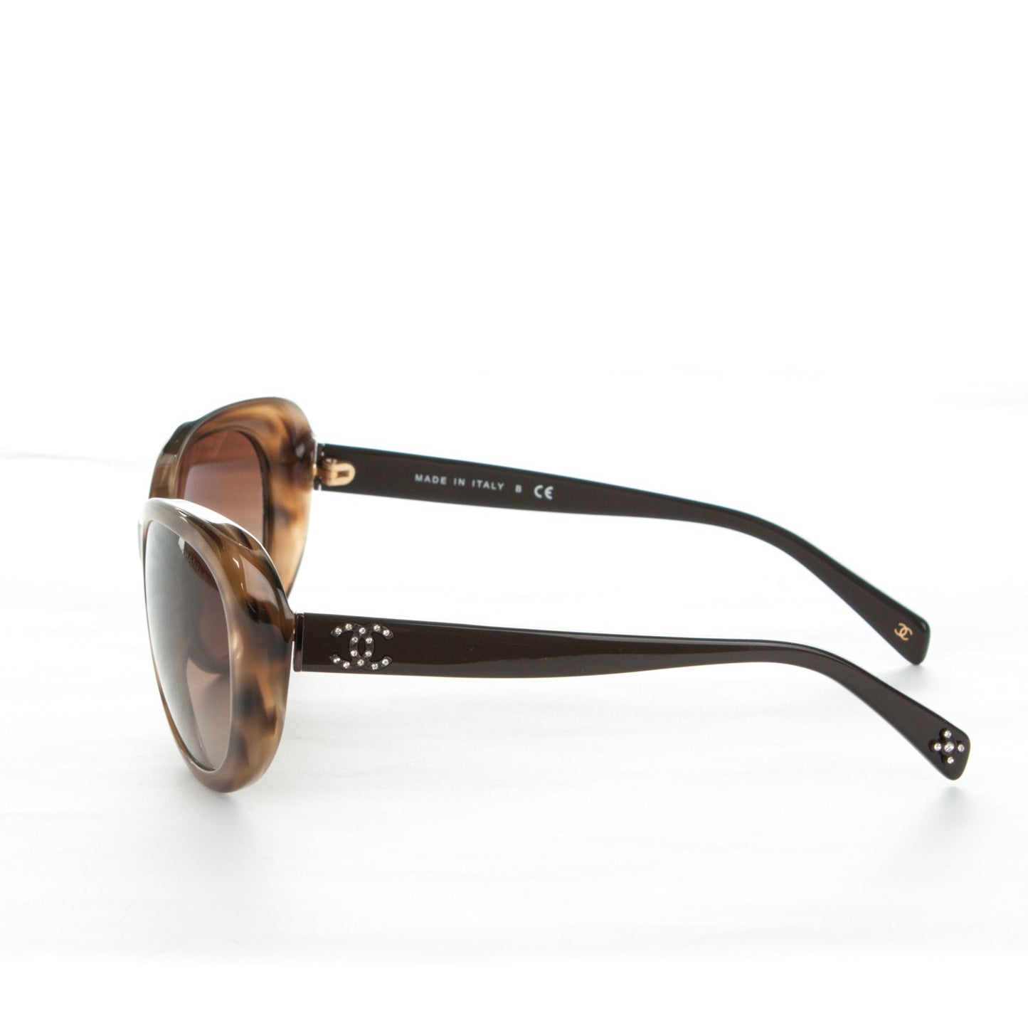 Tortoise Shell Crystal CC Sunglasses 5151B Brown