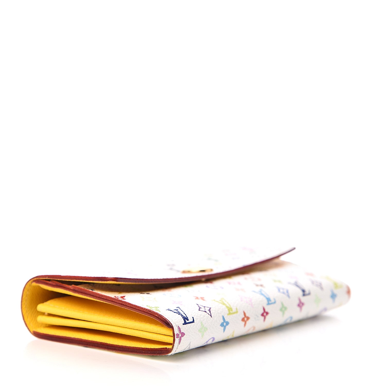 Louis Vuitton Monogram Multicolor Sarah Wallet White Citron 3 of 7