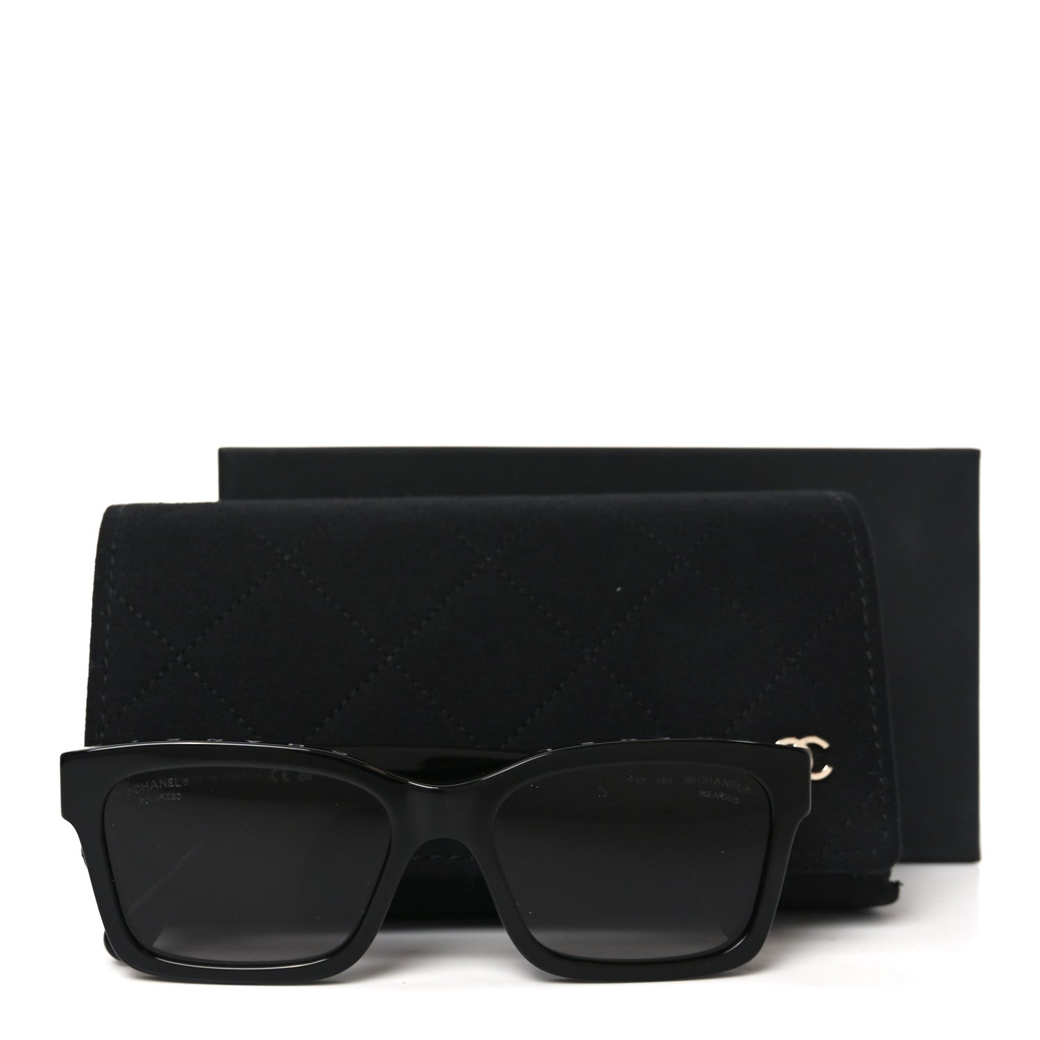 Chanel Acetate Square Sunglasses 5417 Black 7 of 7