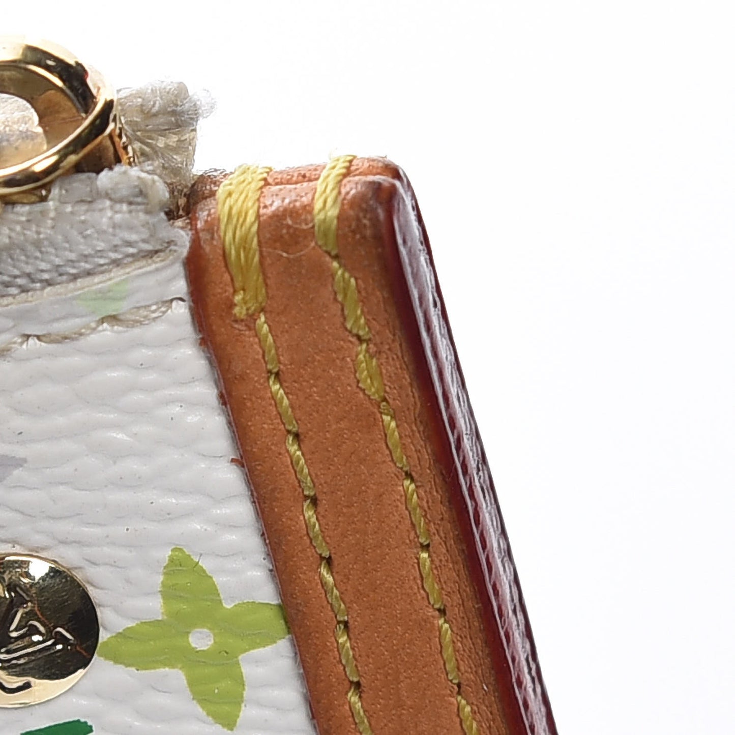 Monogram Multicolor Key Pouch White