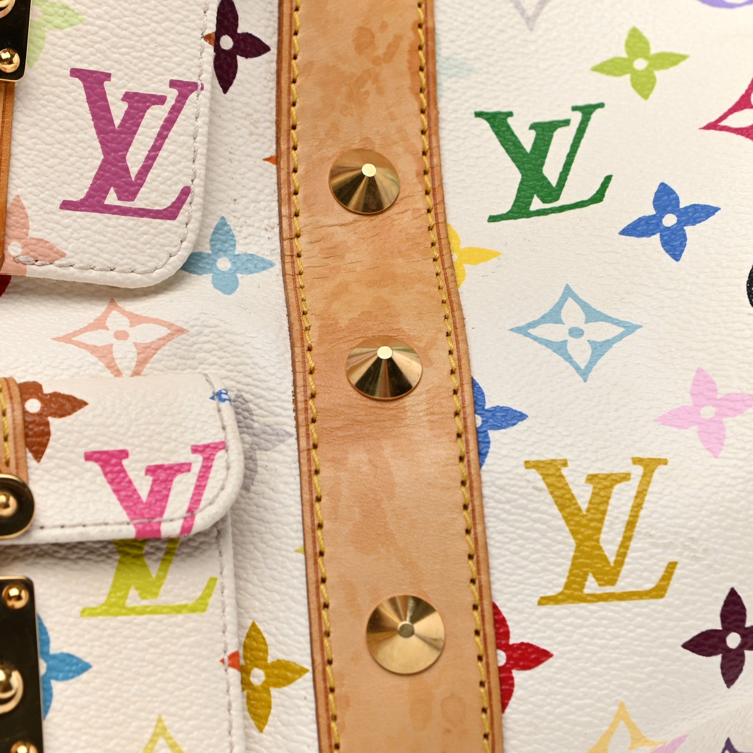 Louis Vuitton Monogram Multicolor Keepall 45 White 16 of 23
