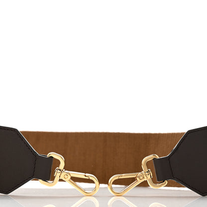 Fendi Ribbon Vitello Century FF 1974 Embroidered Adjustable Strap You Fango Rosa Confetto Chocolate 3 of 5