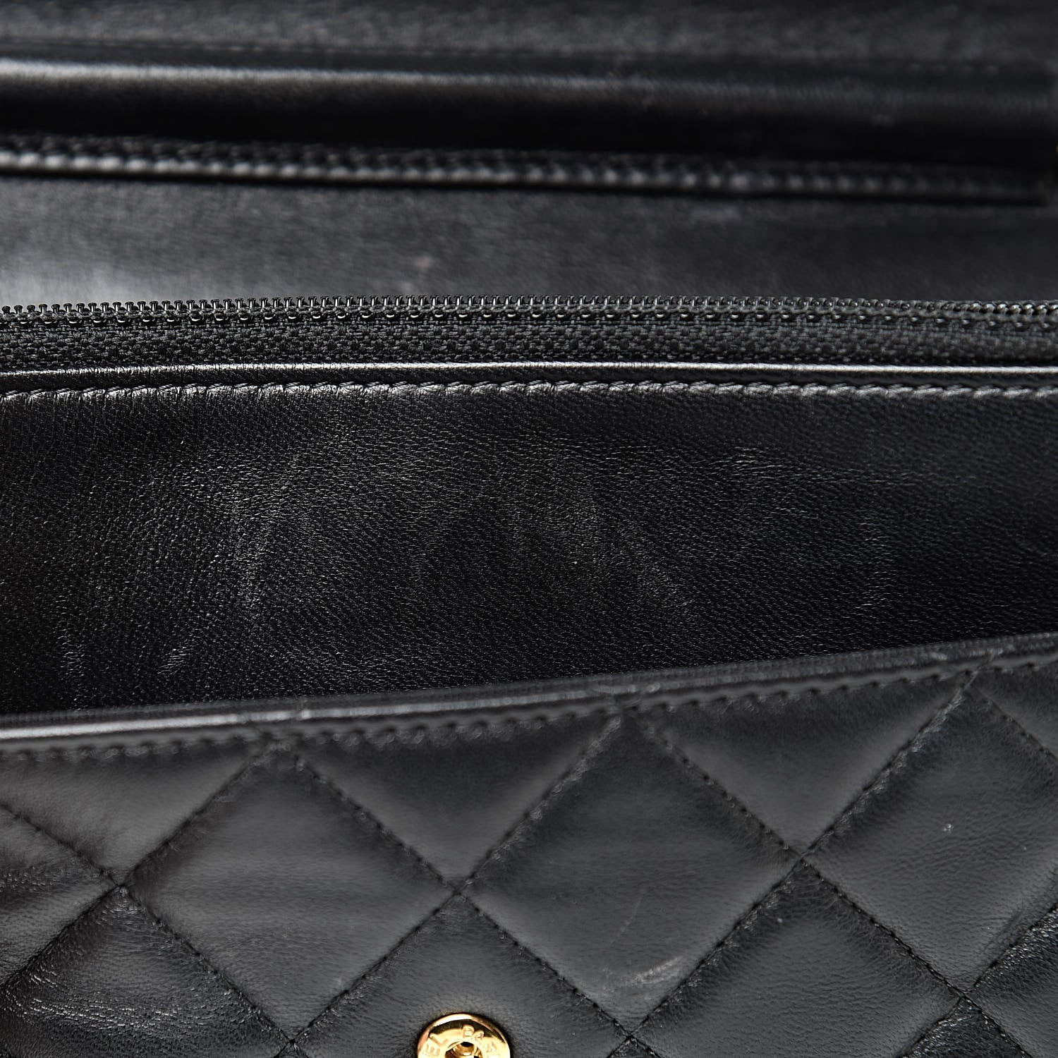 Chanel Lambskin Quilted Wallet On Chain WOC Black 12 of 16