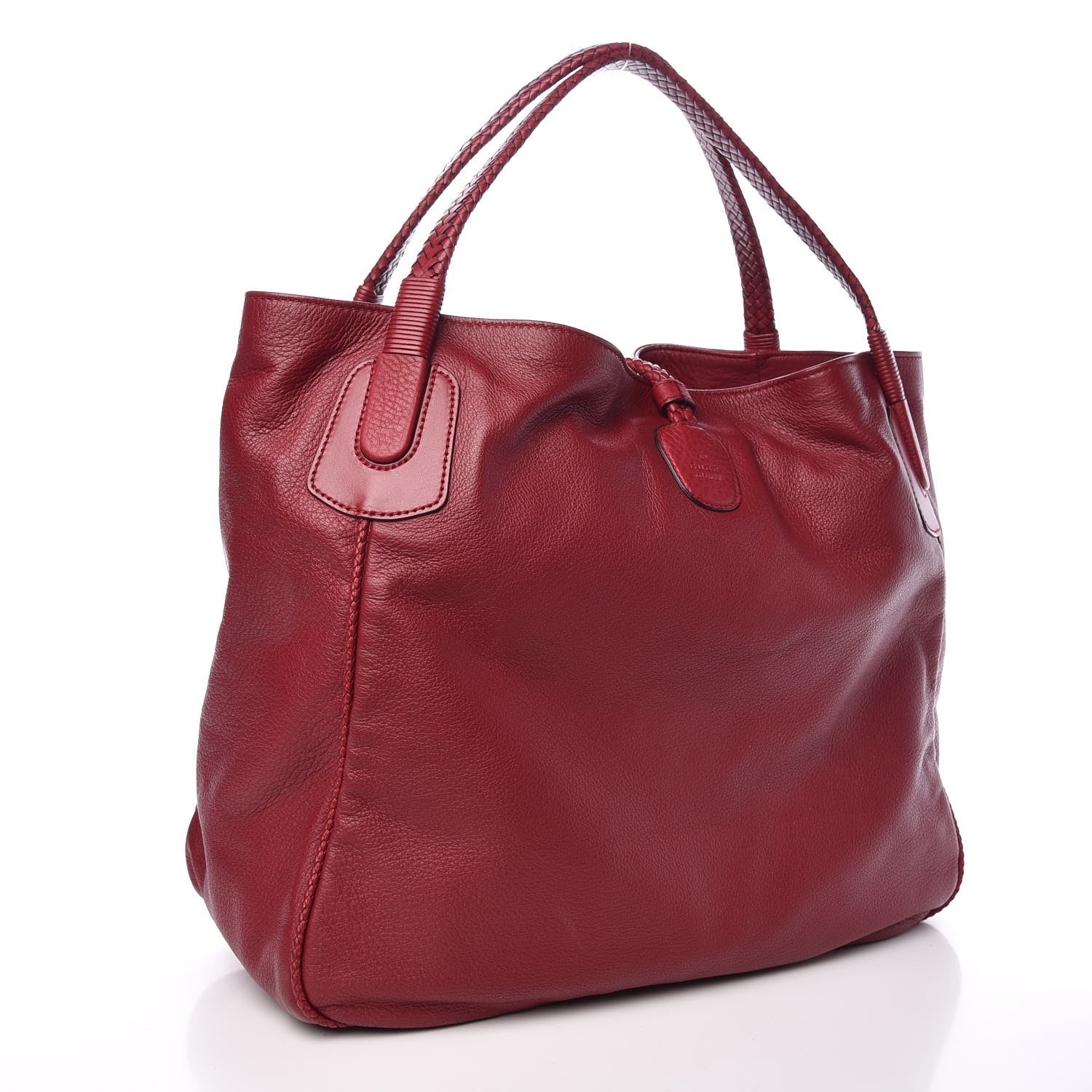 Gucci Deerskin Large Hip Bamboo Shoulder Bag Raspberry Candy 3 of 8