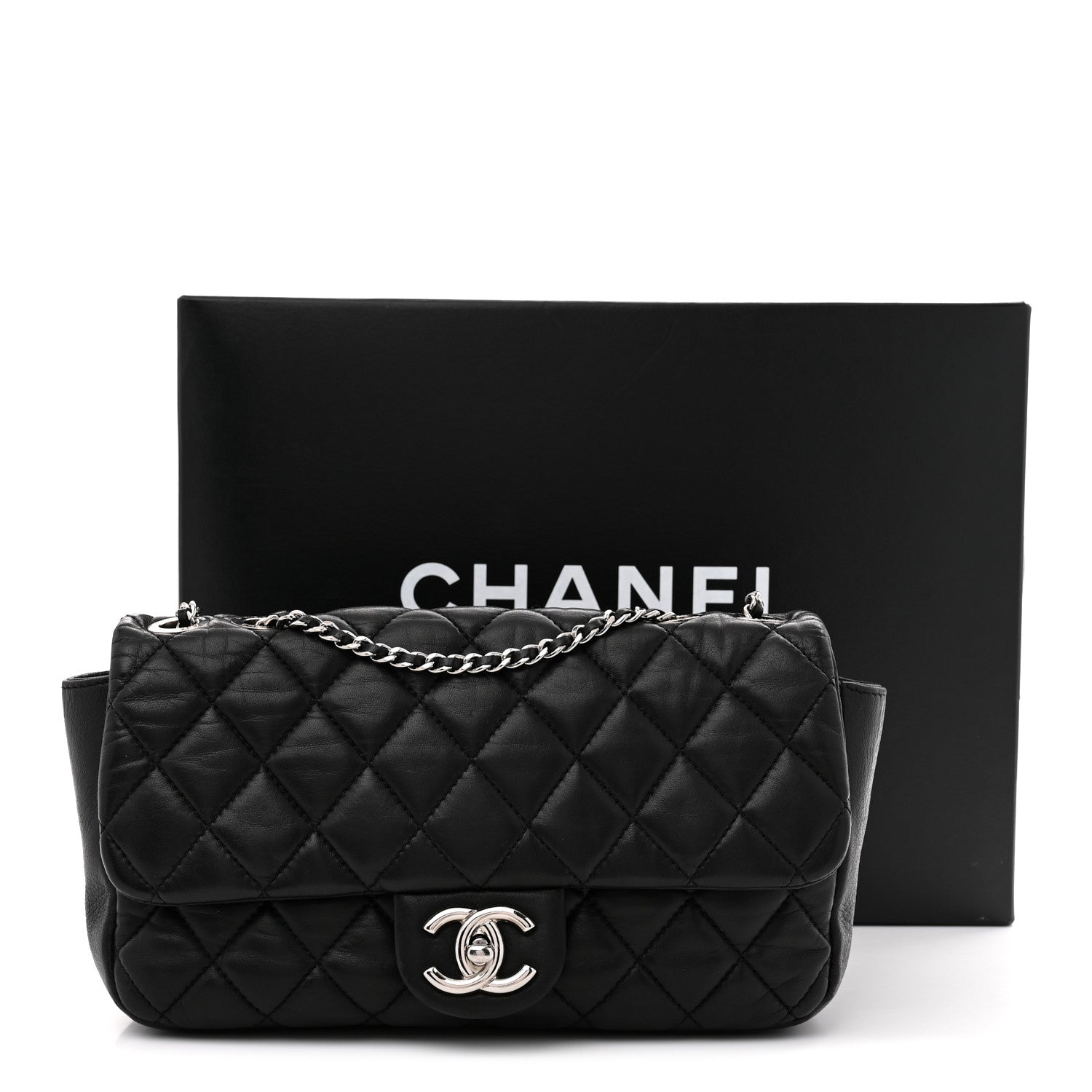 chanel rain bag cover Chanel Lambskin Quilted Medium Coco Rain Flap Black 1892761 – FASHIONPHILE