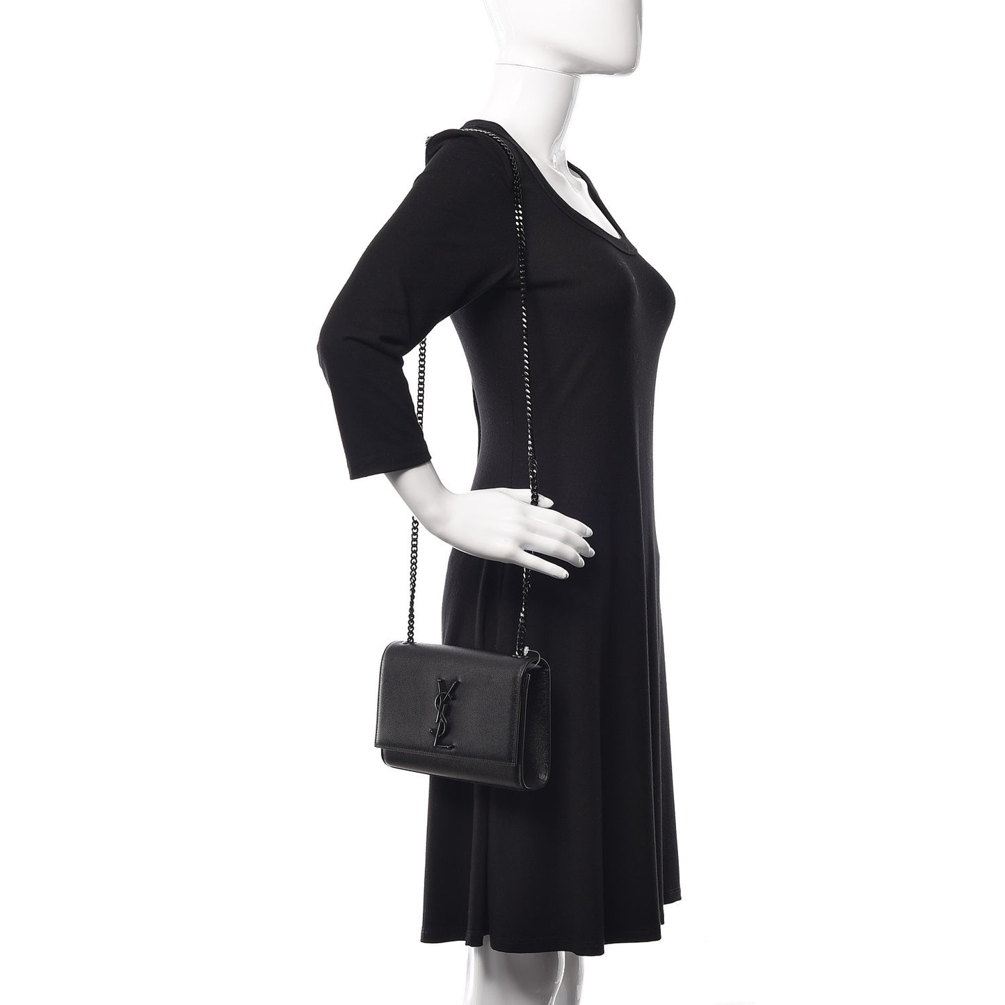 Grain De Poudre Small Monogram Kate Satchel Black