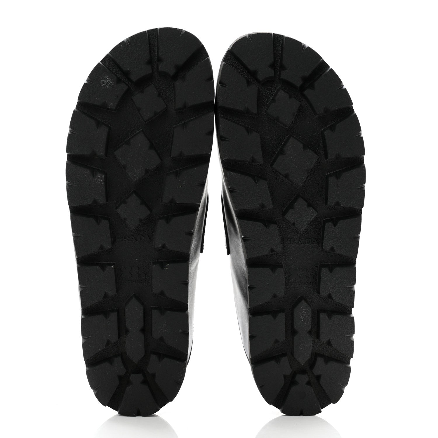 Prada City Calfskin Triangle Logo 20mm Flat Mules 12 Black 5 of 10