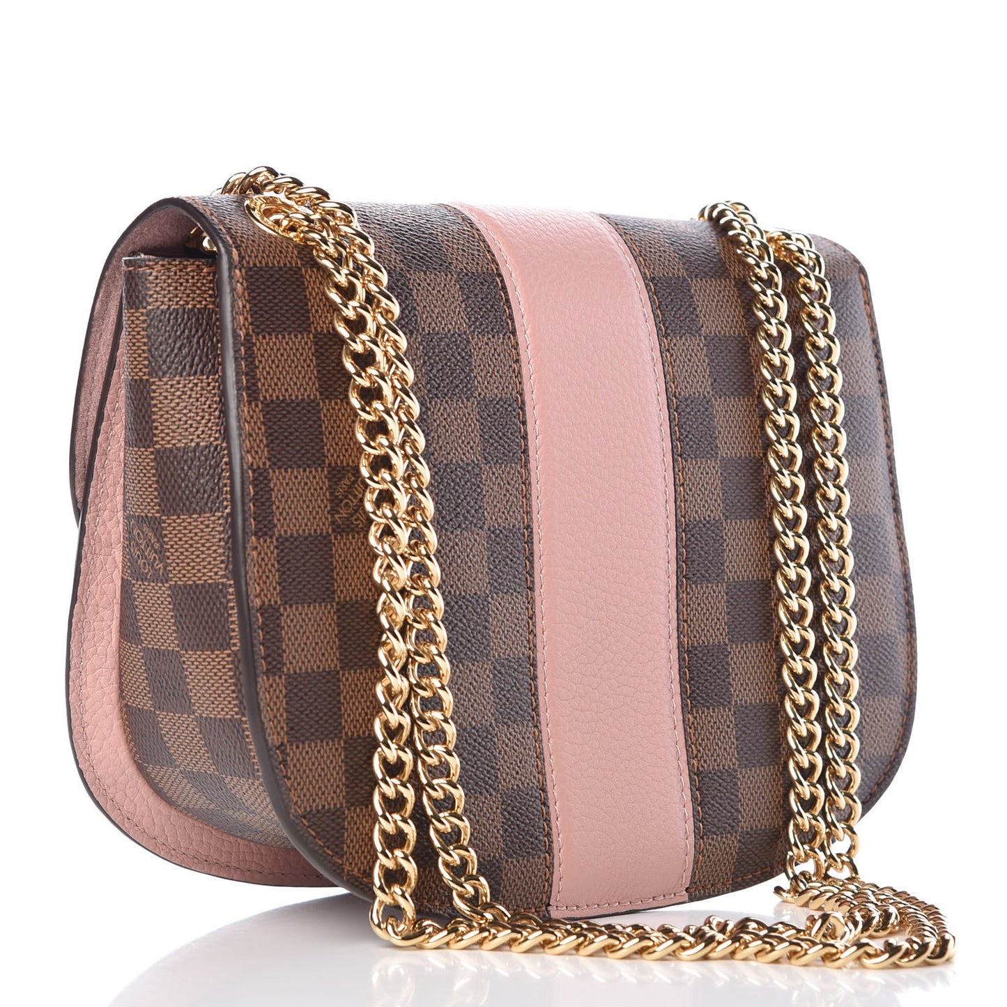 Damier Ebene Cuir Taurillon Wight Magnolia