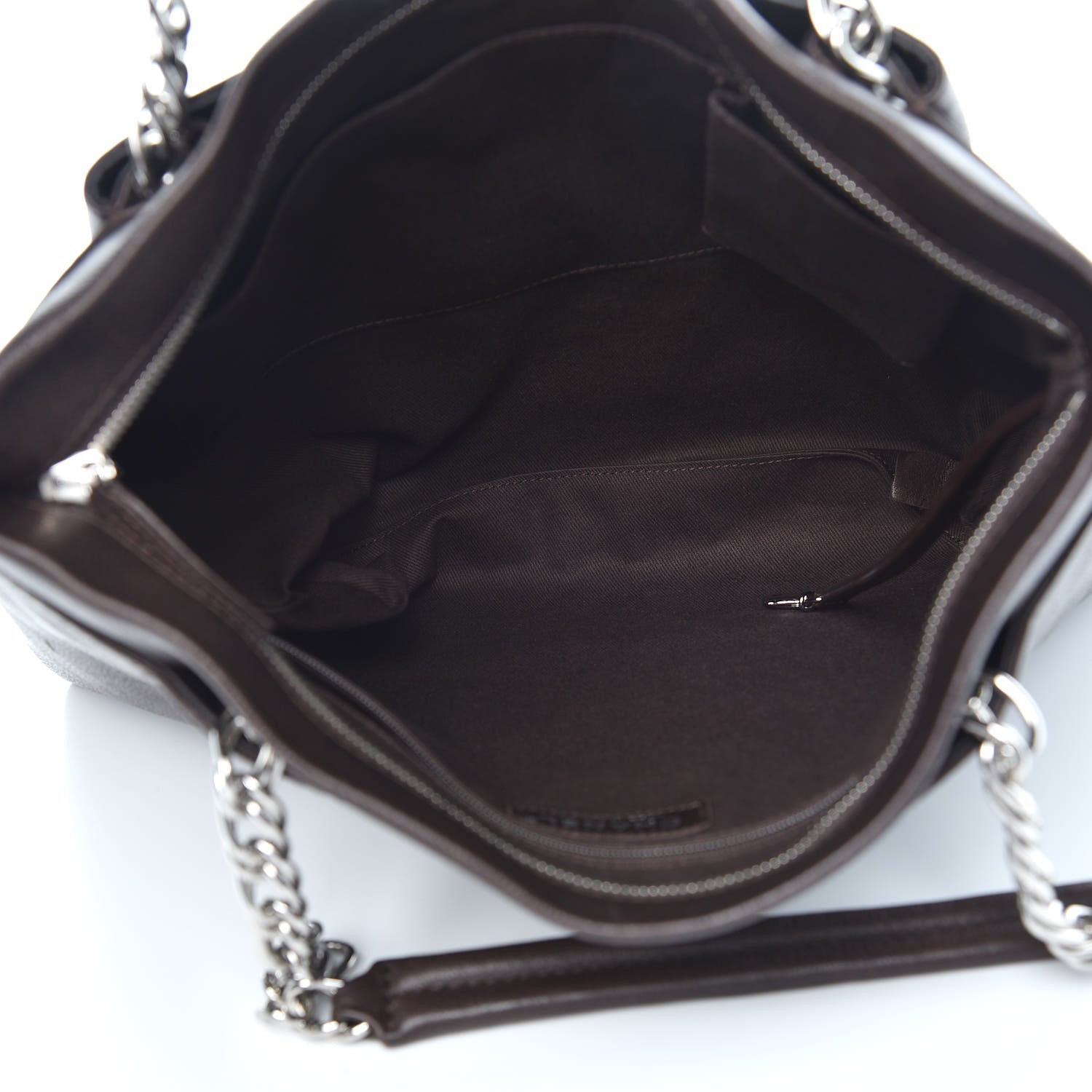Chanel Caviar Large CC Tuck Tote Dark Brown 5 of 17