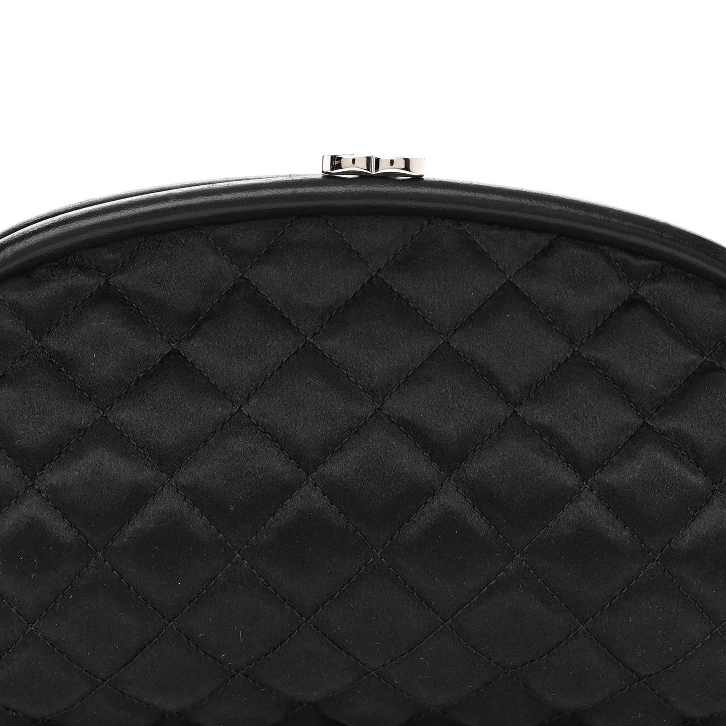 Satin Quilted Timeless Clutch Black