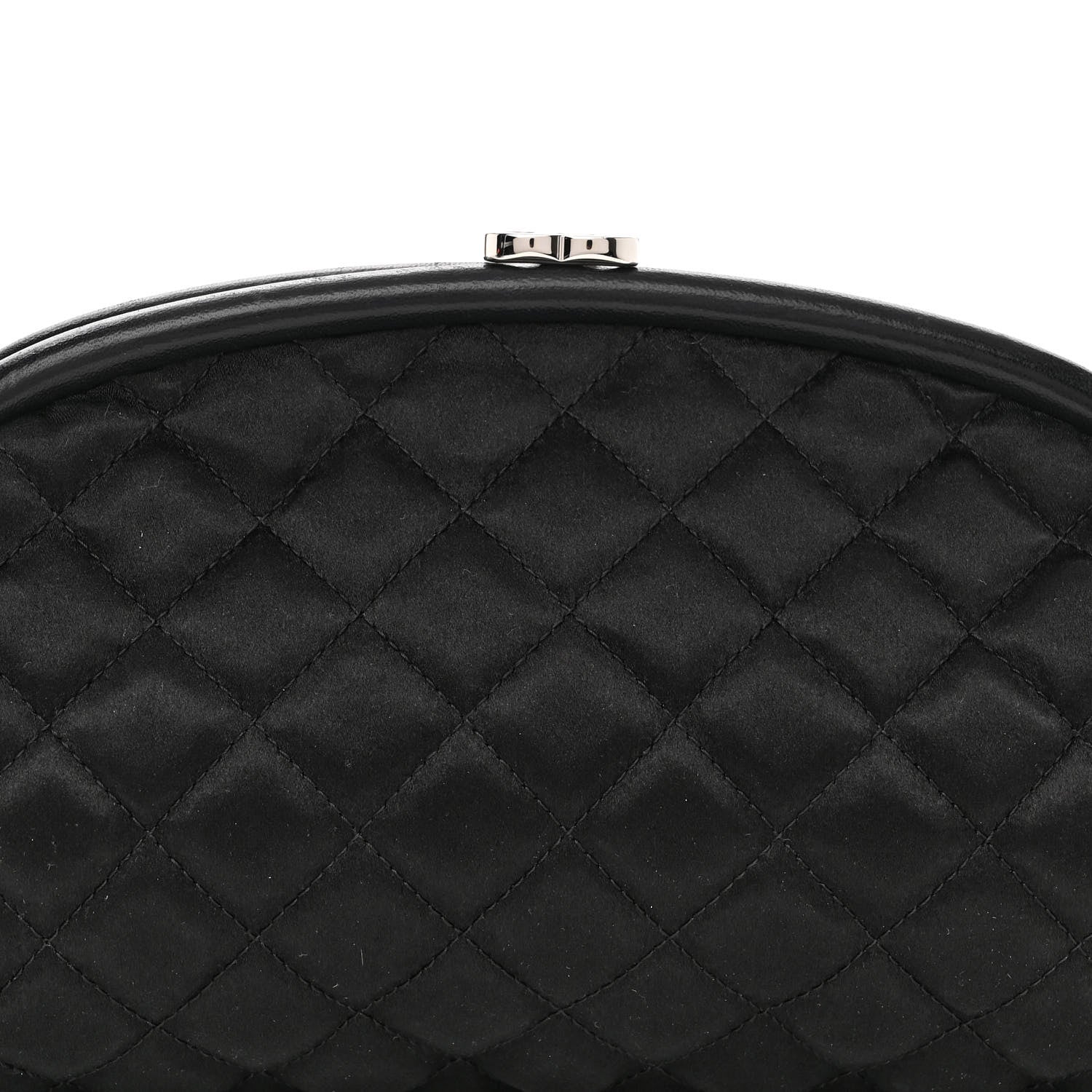 Chanel Satin Quilted Timeless Clutch Black 8 of 10