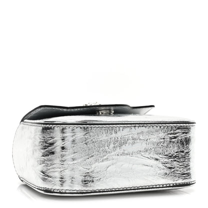 Versace Metallic Crackled Lambskin Mini La Medusa Silver 4 of 8