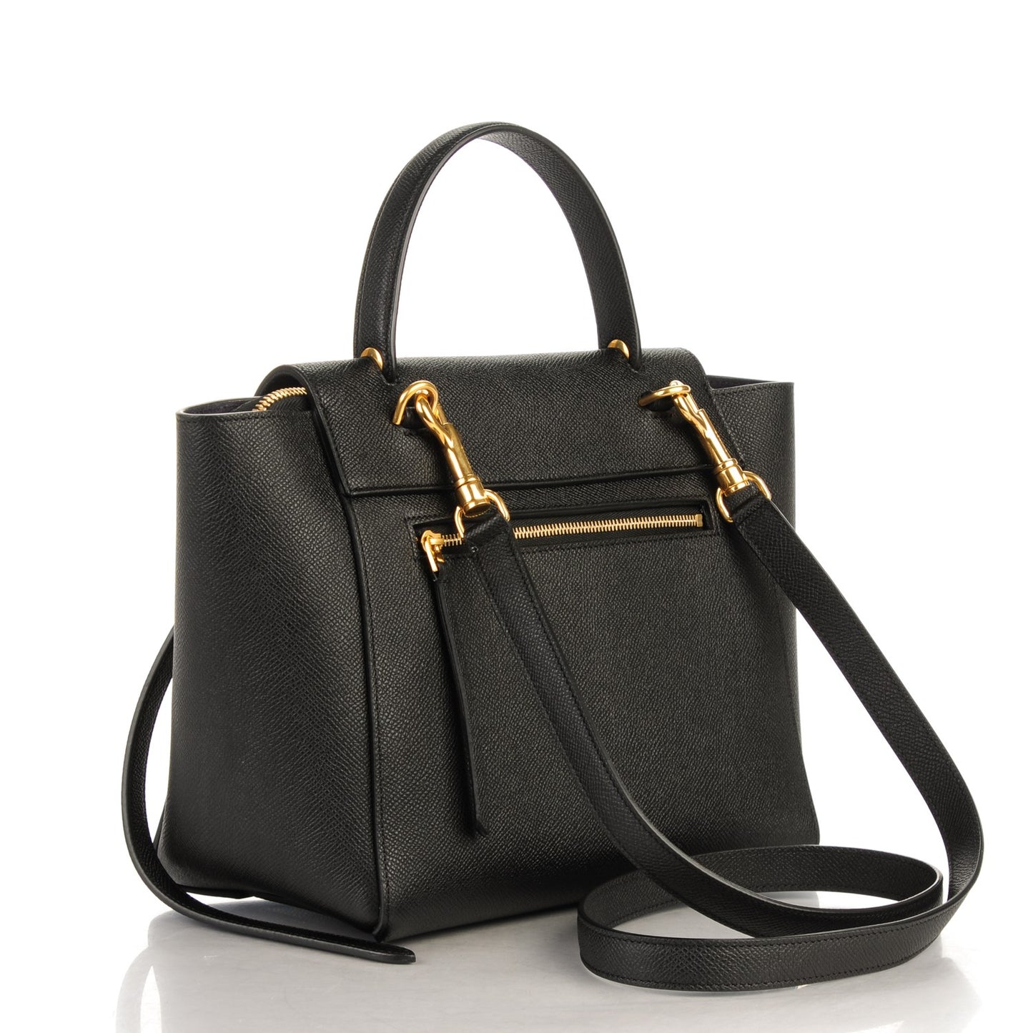 Grained Calfskin Micro Belt Bag Black