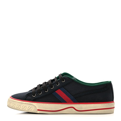 Gucci Canvas Web Mens 1977 Tennis Sneakers 7.5 Black 1 of 8