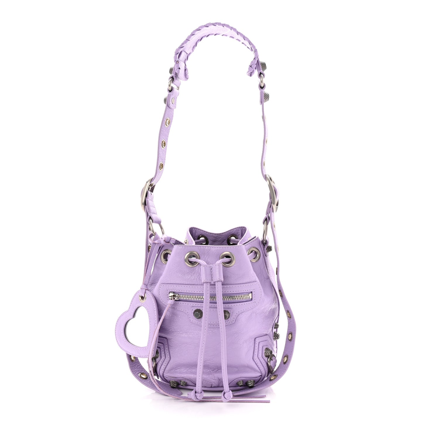 Agneau Arena Le Cagole Bucket Bag XS Lilac