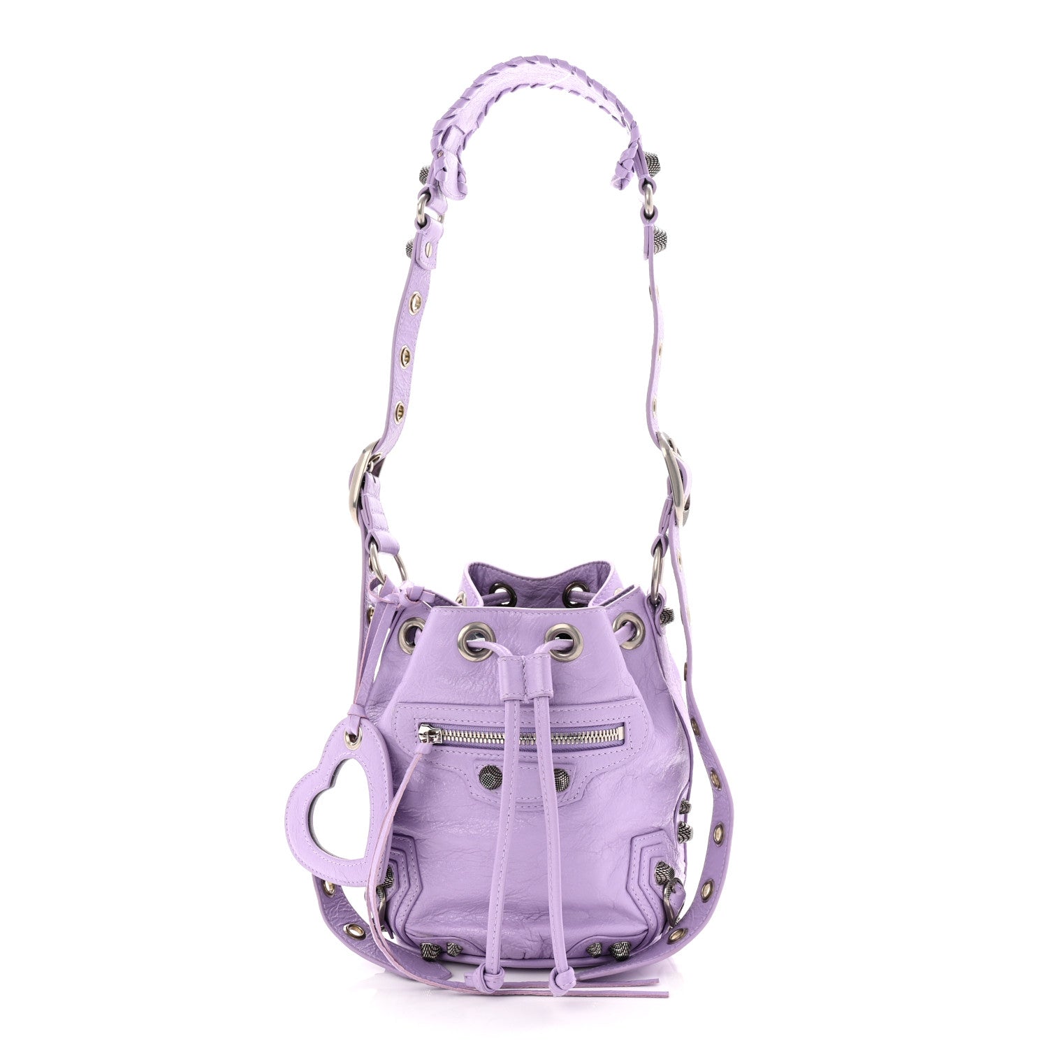 Balenciaga Agneau Arena Le Cagole Bucket Bag XS Lilac 3 of 11