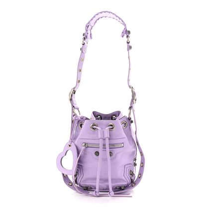 Balenciaga Agneau Arena Le Cagole Bucket Bag XS Lilac 3 of 11