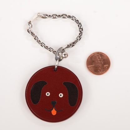 Hermes Swift Dog Key Chain Bag Charm Rouge H 2 of 6