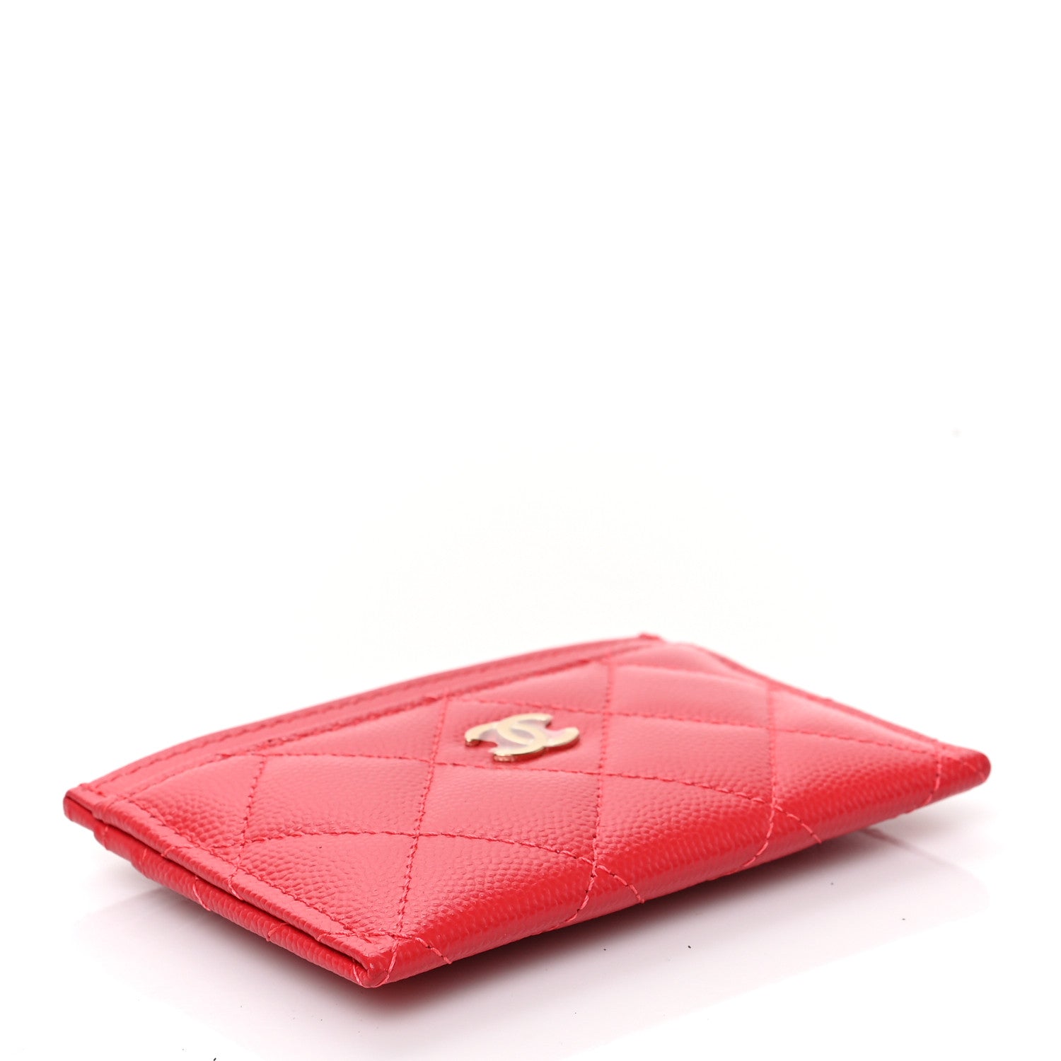 Chanel Caviar Quilted Card Holder Red 4 of 7