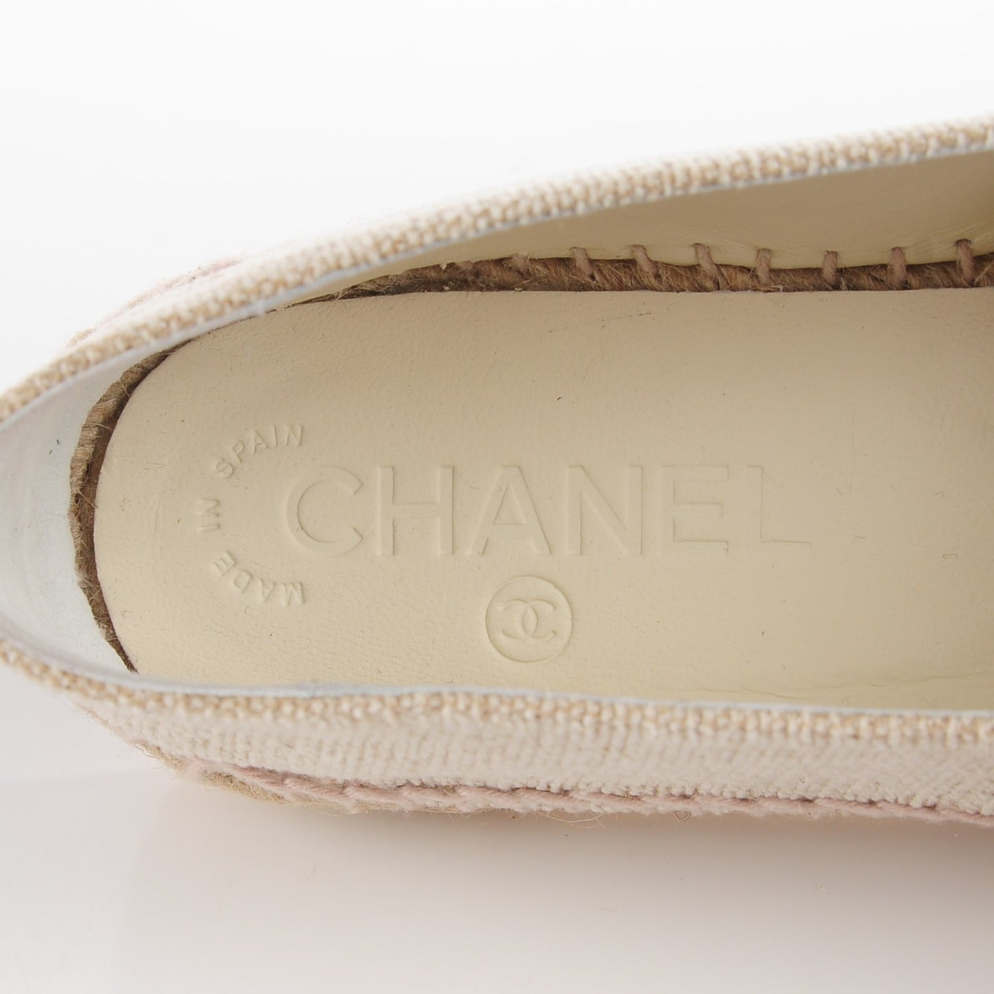 Toile Sequin CC Espadrilles 38 Beige Black