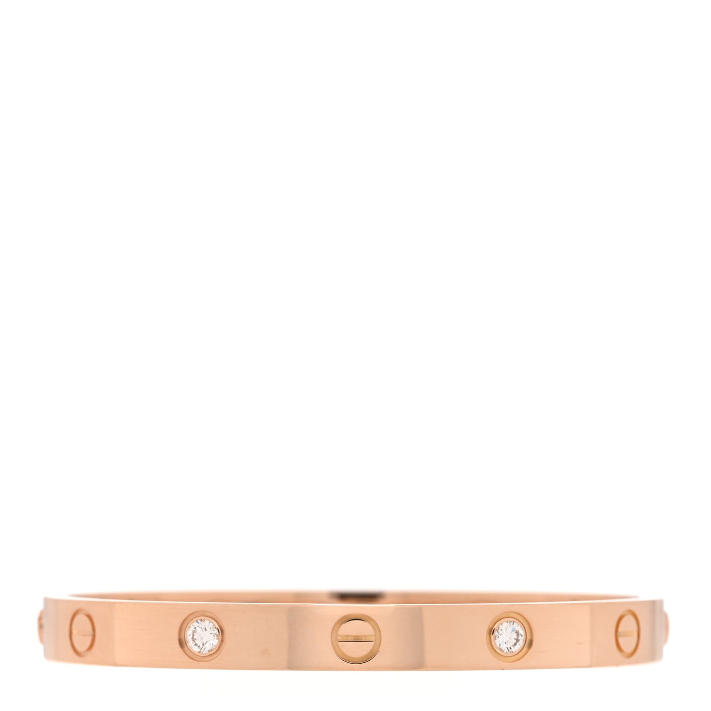 18K Pink Gold 4 Diamond LOVE Bracelet 16