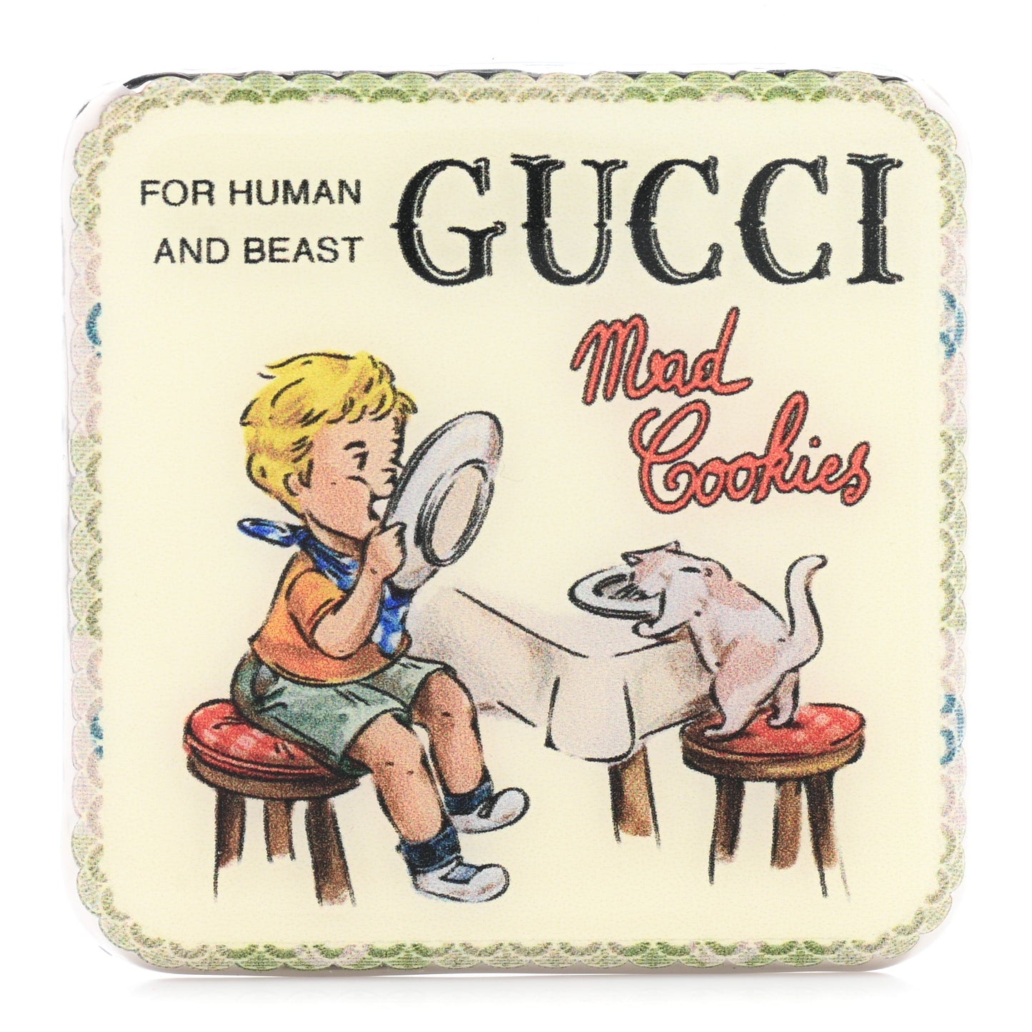 Metal Enamel Mad Cookies Brooch Multicolor