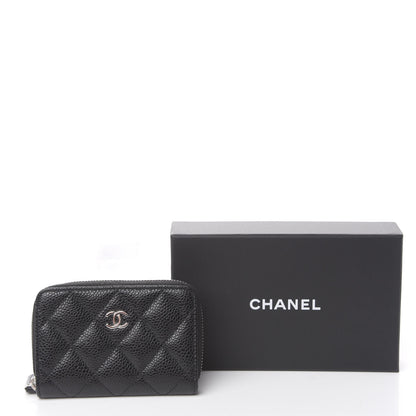 Chanel Caviar Quilted Zip Coin Purse Black 8 of 8