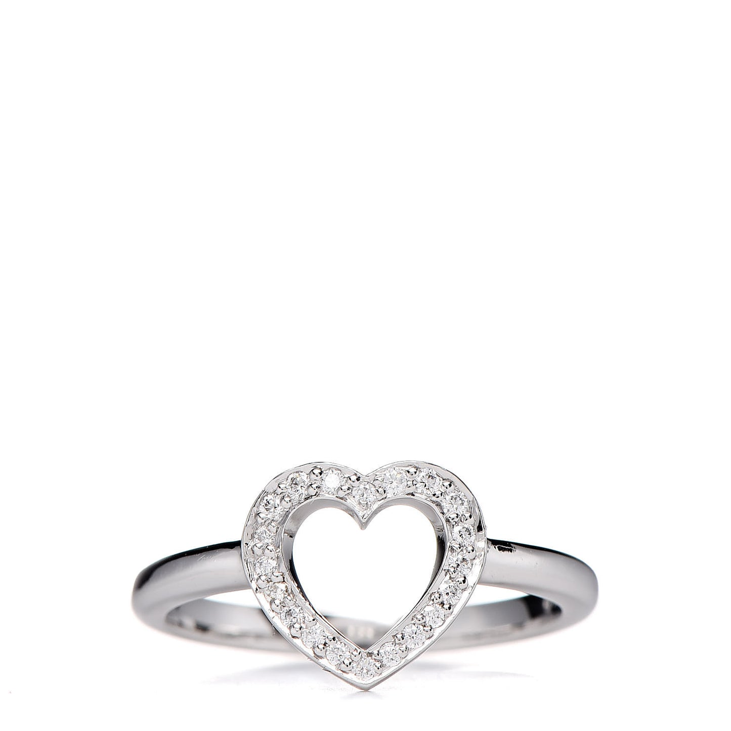 Platinum Diamond Heart Ring 48 4.25