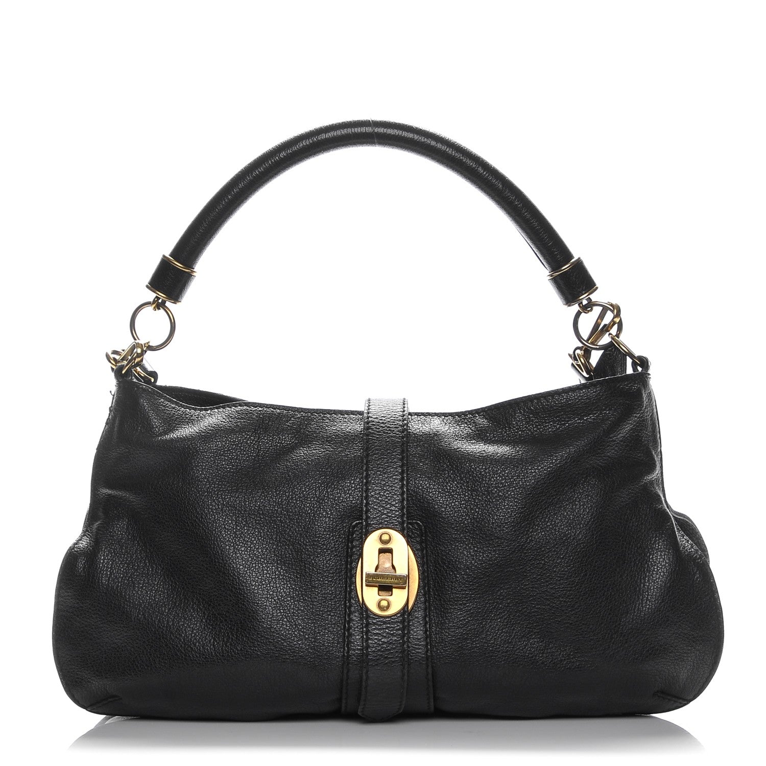 Burberry Buffalo Leather East West Tote Black 1 of 9