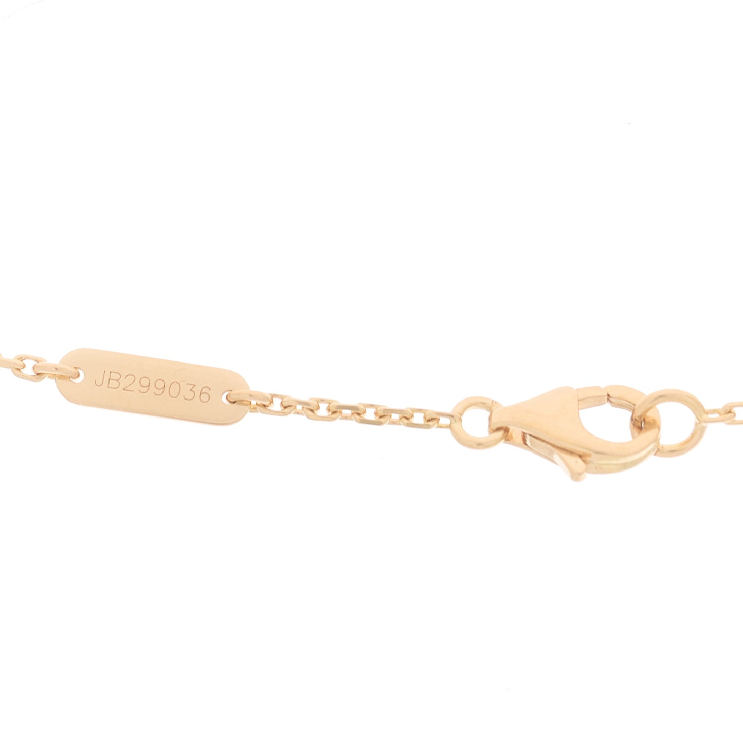18K Rose Gold Diamond Mother of Pearl Vintage Alhambra Pendant Necklace