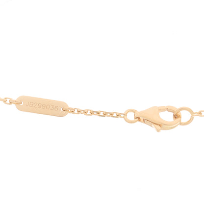 Van Cleef & Arpels 18K Rose Gold Diamond Mother of Pearl Vintage Alhambra Pendant Necklace 4 of 5