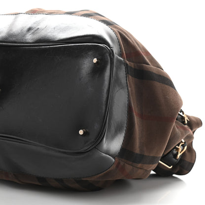 Burberry Smoked Check Chain Strap Hobo BLACK 12 of 14