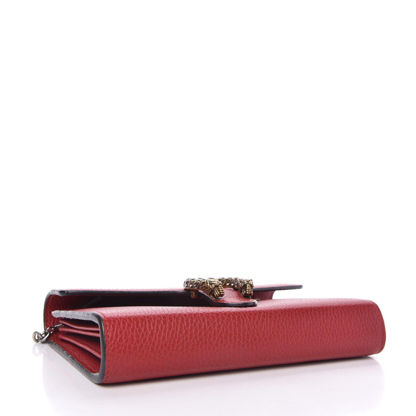 Calfskin Mini Dionysus Chain Wallet Hibiscus Red