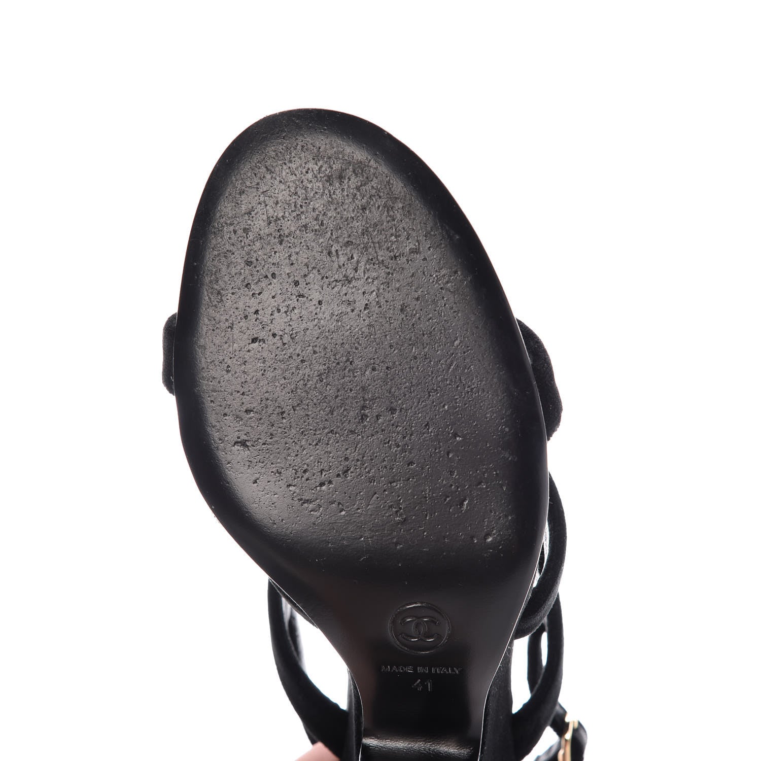 Chanel Velvet CC Sandals 41 Black 11 of 20