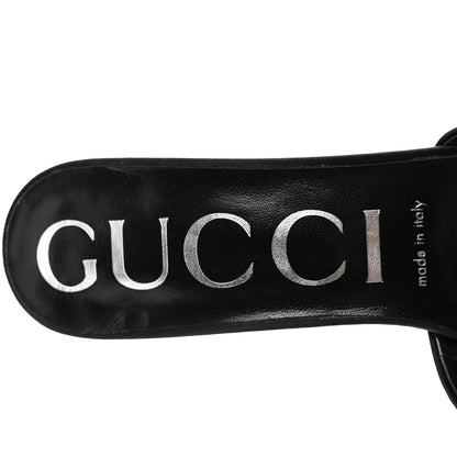Gucci Satin Crystal 65mm Slide Sandals 37 Black 7 of 7