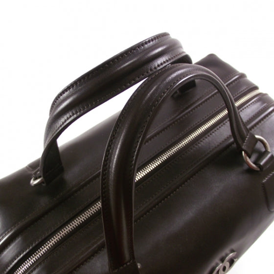 Chanel Calfskin Leather Doctor Bag Brown 6 of 12