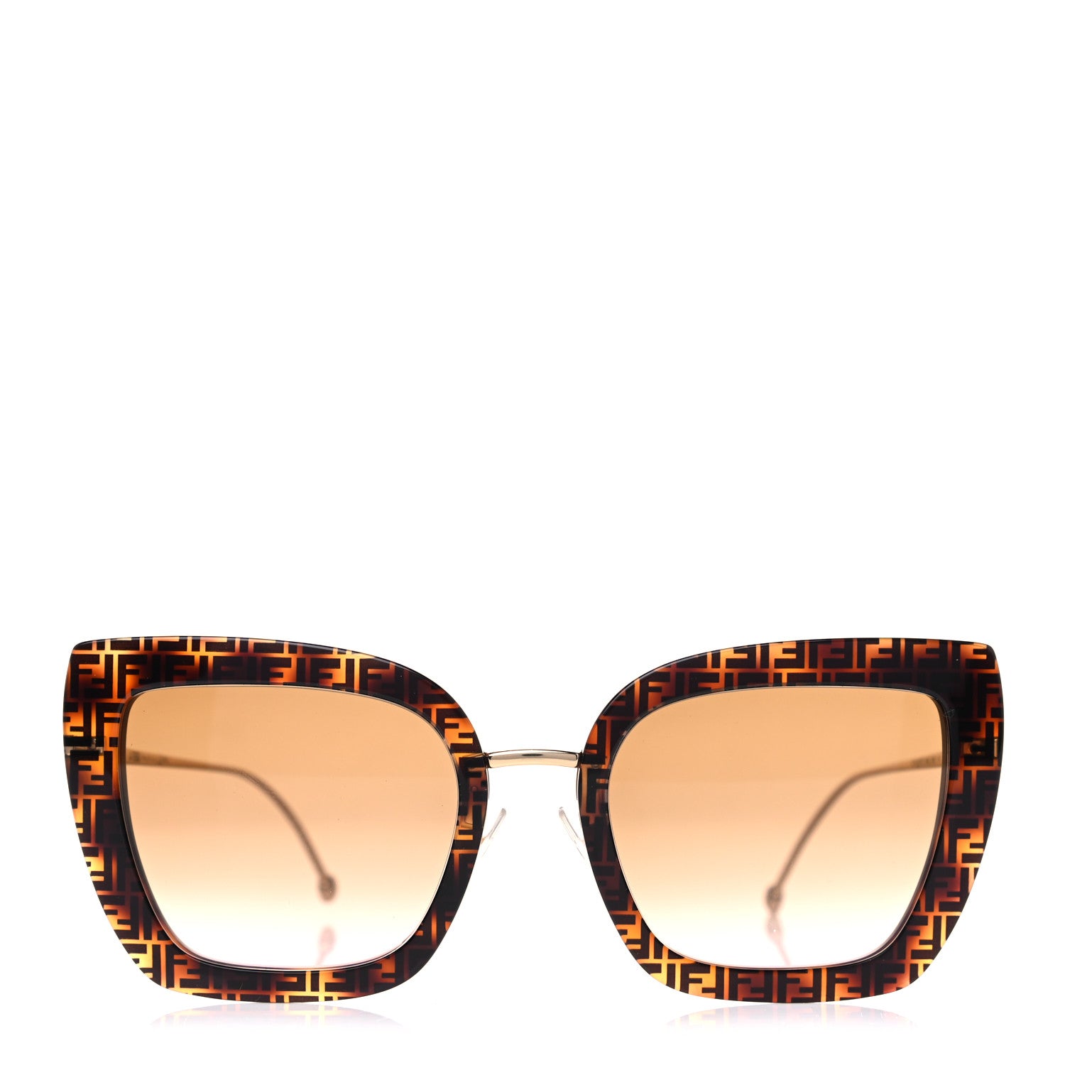 Fendi Acetate Metal F is Fendi FF Square Cat Eye Sunglasses FF 0424/F/S Havana 2 of 7