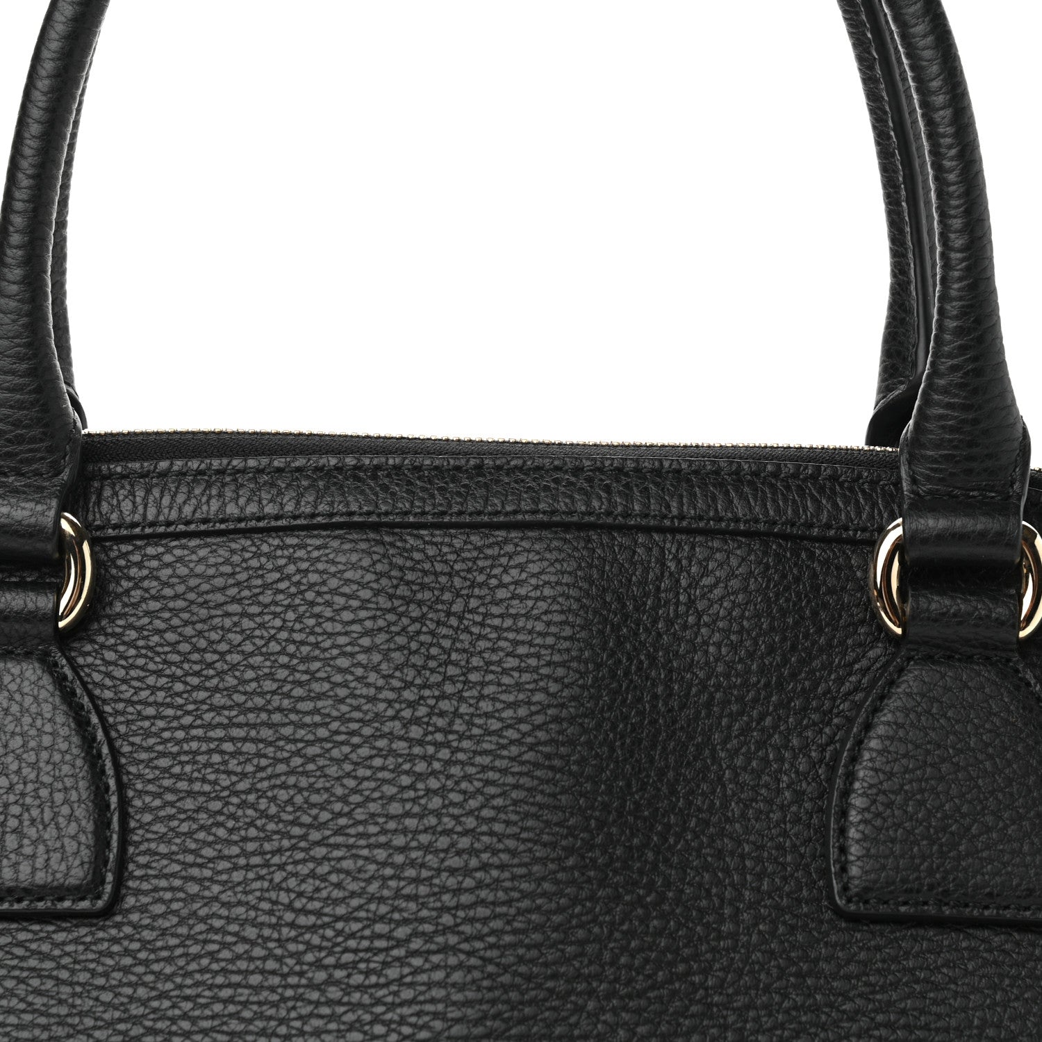 Gucci Dollar Calfskin GG Charm Dome Satchel Black 10 of 10
