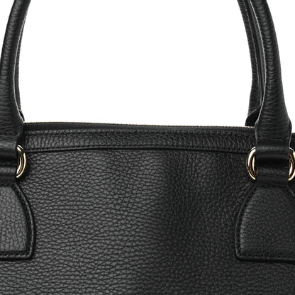 Gucci Dollar Calfskin GG Charm Dome Satchel Black 10 of 10